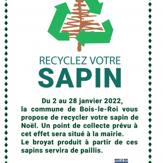 Recyclage sapins de Noël