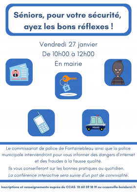 Séniors, pour votre sécurité, ayez les bons réflexes !