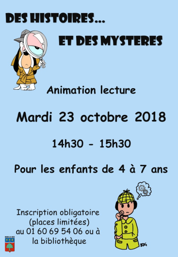 Affiche animation lecture des histoires et des mystères Vignette