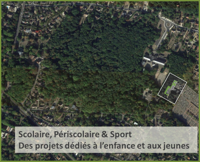 Vue aérienne du secteur du clos de la cure Vignette