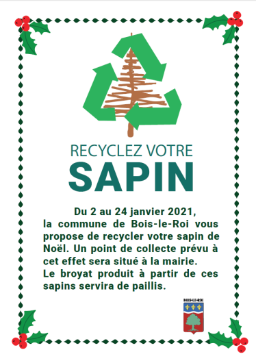 Affiche collecte de sapins 2021