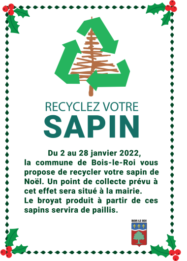 Recyclage sapins de Noël