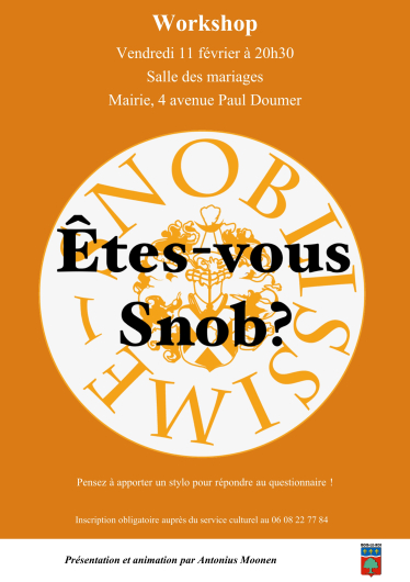 Workshop suis-je snob