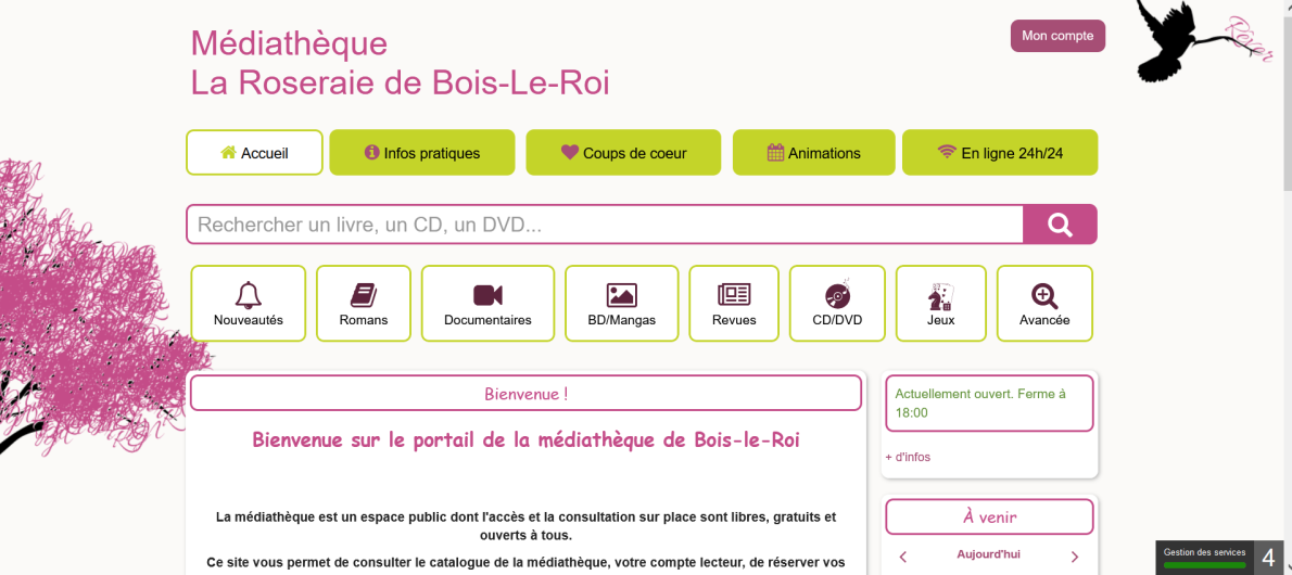 Nouvelle plateforme Bibliothèque