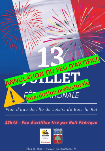 feu d'artifice annulé