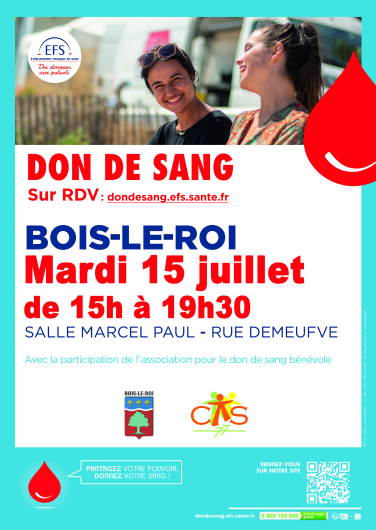 Collecte de sang 15 juillet 2025