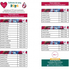 Calendrier des collectes 2024 Fontainebleau, Avon, Bois-le-Roi, Champagne et Héricy