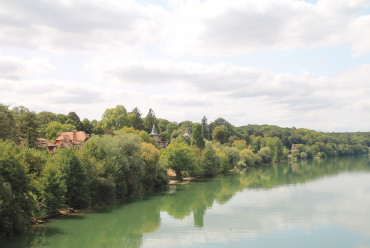 Vue Seine depuis le pont de Chartrettes